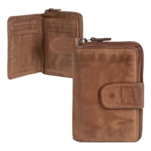 Portemonnaie Leder 9x13cm "Ciro" cognac Bear Design CL13550-cognac