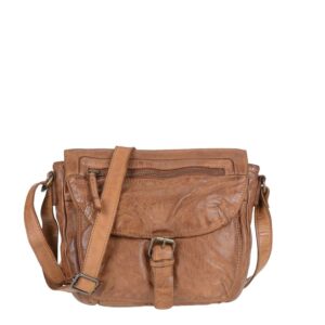Schultertasche Leder 28x21cm "Mattea" cognac Bear Design CL32609-cognac