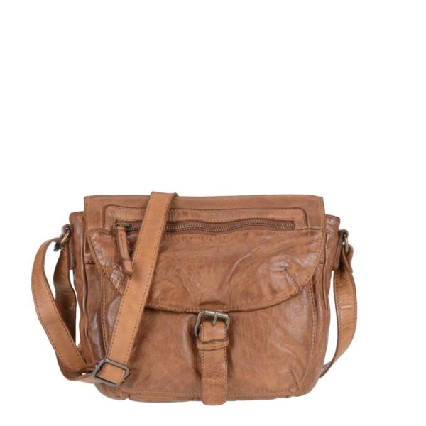 Schultertasche Leder 28x21cm "Mattea" cognac Bear Design CL32609-cognac