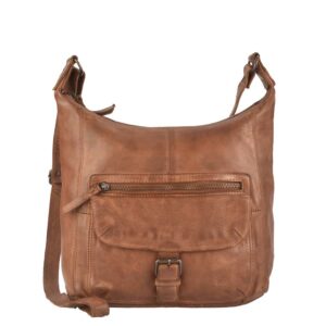 Schultertasche Leder 30x27cm "Anna" cognac Bear Design CL32612-cognac