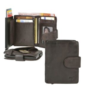 Karten Portemonnaie mit Münzfach "Cow Lavato" braun Bear Design CL15689-brown
