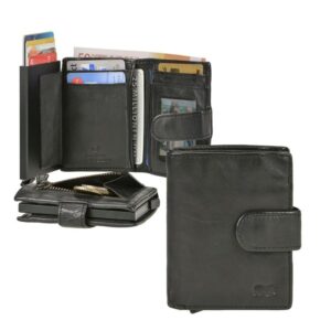 Karten Portemonnaie mit Münzfach "Cow Lavato" schwarz Bear Design CL15689-black