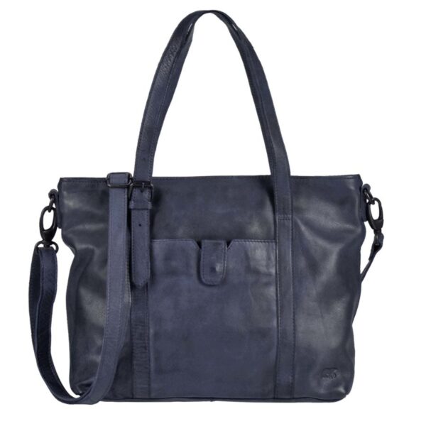 Shopper Leder 34x27cm "Diede" blau Bear Design CL36739
