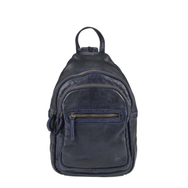 Rucksack Leder 23x34cm "Joy" blau Bear Design CL36413-blue