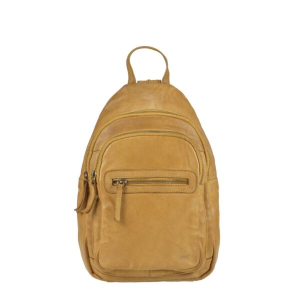 Rucksack Leder 23x34cm "Joy" gelb Bear Design CL36413-ochre