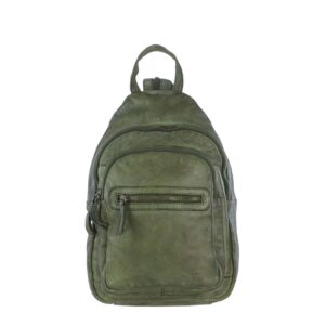 Rucksack Leder 23x34cm "Joy" grün Bear Design CL36413-green