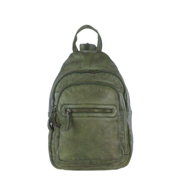 Rucksack Leder 23x34cm "Joy" grün Bear Design CL36413-green