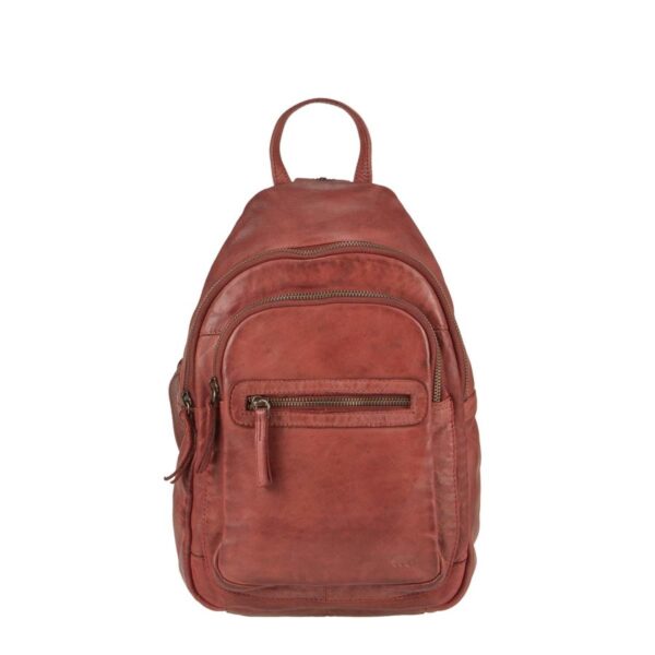 Rucksack Leder 23x34cm "Joy" rot Bear Design CL36413-red