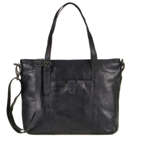 Shopper Leder 34x27cm "Diede" schwarz Bear Design CL36739