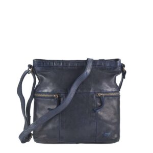 Umhängetasche Leder 26x25cm "Chessie" blau Bear Design CL35556