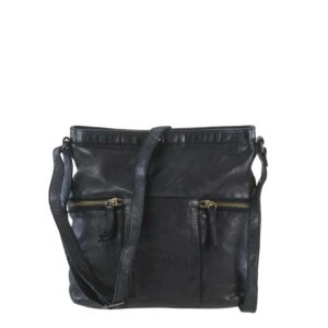 Umhängetasche Leder 26x25cm "Chessie" schwarz Bear Design CL35556-black