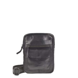Umhängetasche Leder 19x24cm "Sasha" schwarz Bear Design CL42993