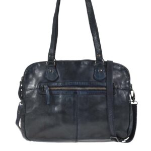 Umhängetasche Leder 33x25cm "Lieke" blau Bear Design CL40085