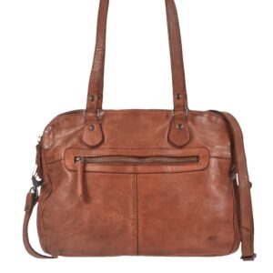 Umhängetasche Leder 33x25cm "Lieke" cognac Bear Design CL40085