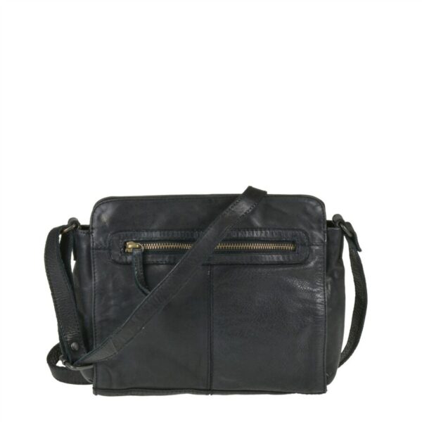 Umhängetasche Leder 28x21cm "Olivia" schwarz Bear Design CL35735