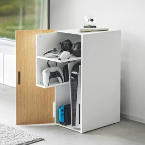 Beistellschrank für Spielekonsole 24x60x36cm "Tower" weiß Yamazaki