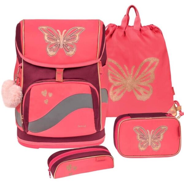 Belmil Premium Schulranzen Set Smarty Plus CORAL
