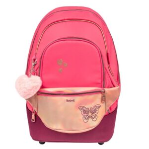 Belmil Premium Schulrucksack mit Bauchtasche CORAL