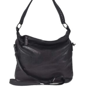 Umhängetasche Leder 33x29cm "Isa" schwarz Berba 875-568