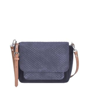Umhängetasche Leder 24x17cm "Esmee" blau Berba 855-040