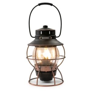 Barebones Camping Laterne Vintage LED Retro Eisenbahnlaterne "Railroad Lantern" aufladbar über USB mit Akku