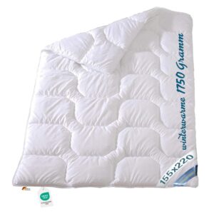 Extra warme Winter Bettdecke Duo Steppbett Baumwollbezug 155x220 95°