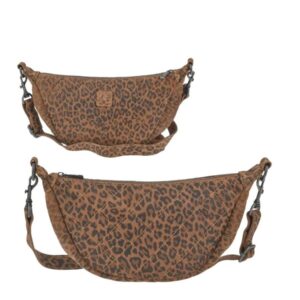 Bear Design Crossbody Bag Tasche "Laura" Damen Leder groß 33x17cm, Umhängetasche, Crossover, Damentasche, Bodybag, 150cm Gurt, panther leoprint