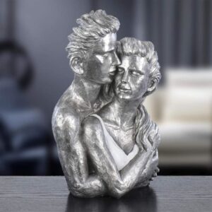 Formano Dekofigur Paar in Umarmung silber 38cm