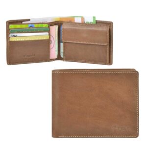 Geldbörse Leder 12x9cm mit RFID Schutz "Denver" cognac Esquire 2296-18-05