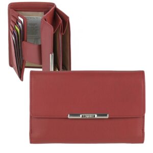 Geldbörse Leder 14x9cm mit RFID Schutz "Helena" rot Esquire 1323-50-11
