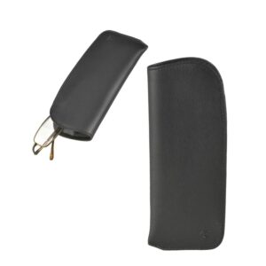 Esquire Leder Brillenetui aus Leder schwarz