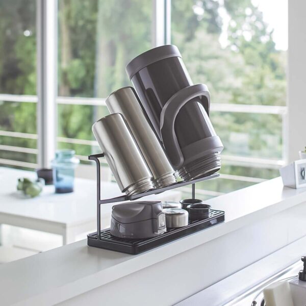 Flaschen-Trockengestell 32x17x12cm "Tower" schwarz Yamazaki Home 5410