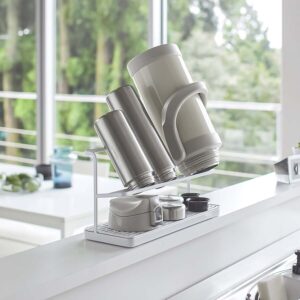 Flaschen-Trockengestell 32x17x12cm "Tower" weiß Yamazaki Home 5409