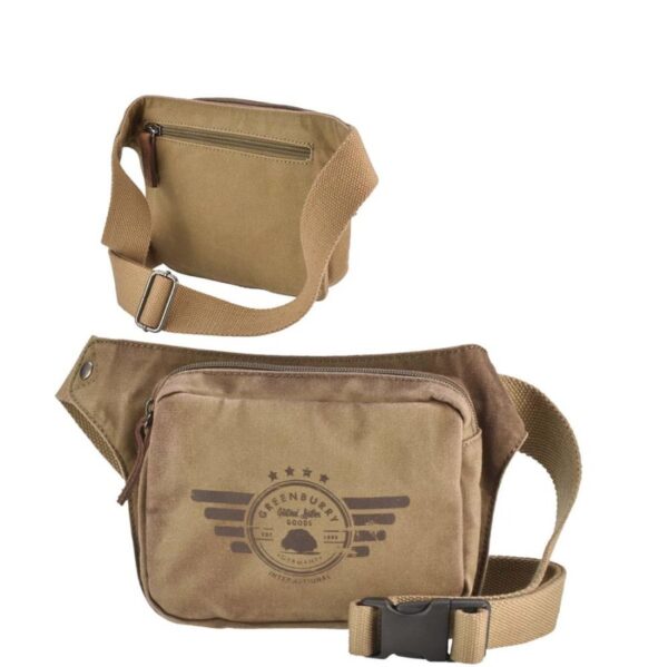 Bauchtasche Canvas 20x16cm "Aviator" camel Greenburry 5906-24