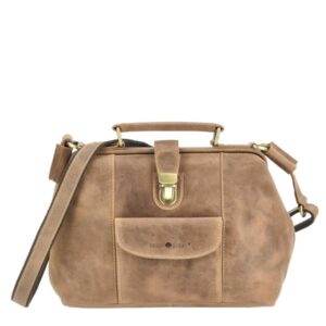 Bügeltasche Leder 30x24cm "Vintage" antikbraun Greenburry 1584M-25