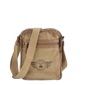Umhängetasche Canvas 22x30cm "Aviator" camel Greenburry 5903-24