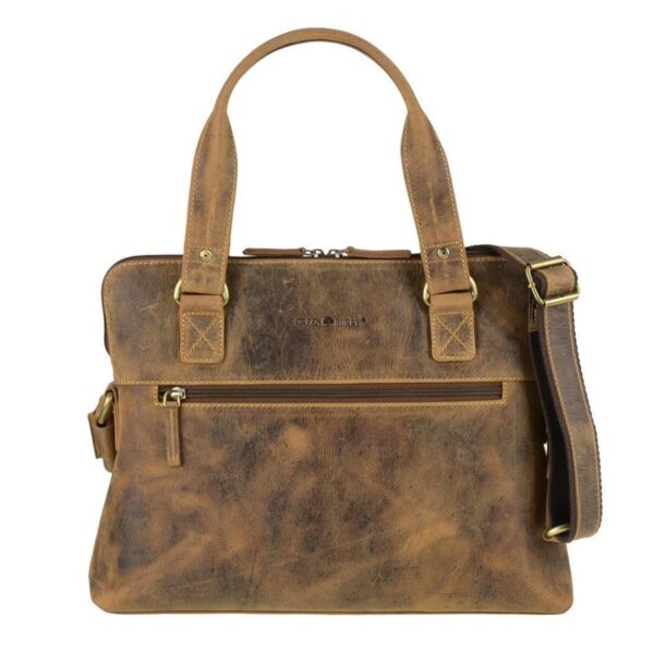 Shopper Leder 37x28cm "Vintage" antikbraun Greenburry 1626-25