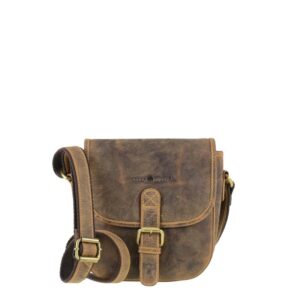 Jagdtasche Leder 21x21cm "Vintage" antikbraun Greenburry 1630-25
