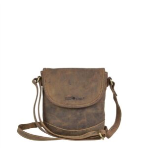 Schultertasche Leder 19x21cm "Vintage" antikbraun Greenburry 1699-25