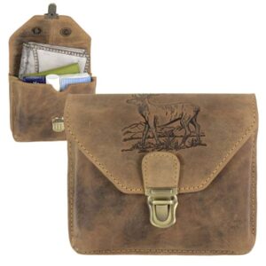 Gürteltasche Leder 15x13cm "Vintage Hunting" antikbraun Greenburry 1754V-STAG3-25