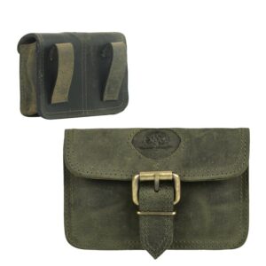 Gürteltasche Leder 14x9cm "Vintage" oliv Greenburry 327-30