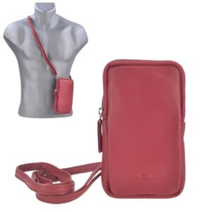 Handytasche zum Umhängen Leder "Nappa" rot Greenburry 1593N-26