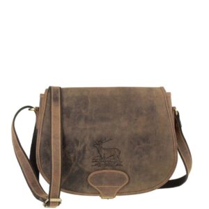 Schultertasche Leder 30x25cm "Vintage Hunting" antikbraun Greenburry 1638-STAG3-25