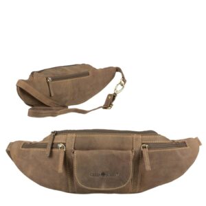 Bauchtasche Leder 37x11cm Vintage antikbraun Greenburry 1743-25