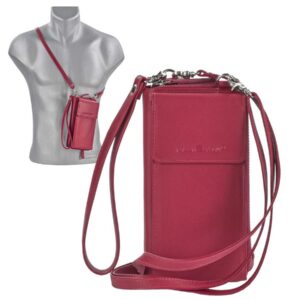 Handytasche zum Umhängen Leder mit Geldbörse "Nappa" rot Greenburry 1569N-26