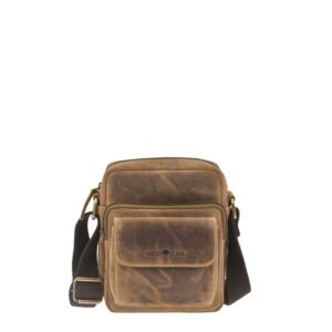 Umhängetasche Leder 18x20cm "Vintage" antikbraun Greenburry 1542-25