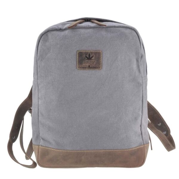 Rucksack Hanf 28x36cm "Vintage Hemp" grau Greenburry 5922-29