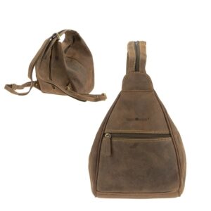 Rucksack Leder 21x26cm "Vintage" antikbraun Greenburry 1717-25