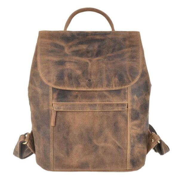 Rucksack Leder 33x38cm "Vintage" antikbraun Greenburry 1545-25