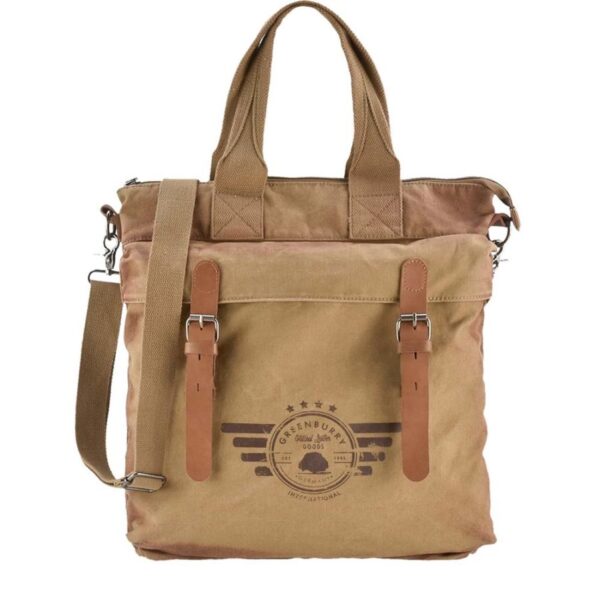 Shopper Canvas 36x38cm "Aviator" camel Greenburry 5900-24